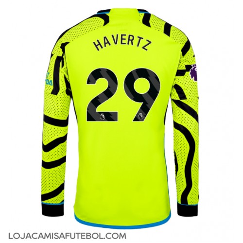 Camisa de Futebol Arsenal Kai Havertz #29 Equipamento Secundário 2023-24 Manga Comprida